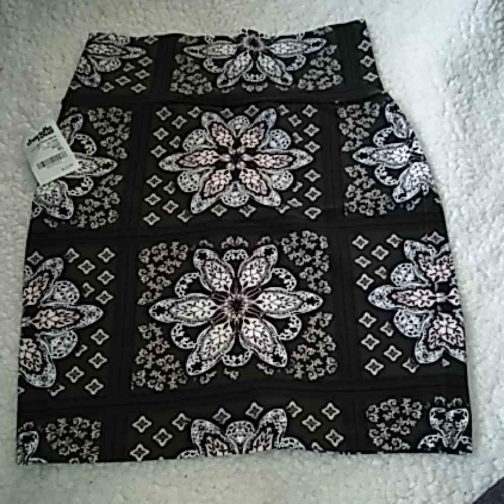 Green floral skirt